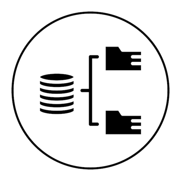 Imagen vectorial de icono de almacenamiento de datos Puede utilizarse para el cumplimiento y la regulación