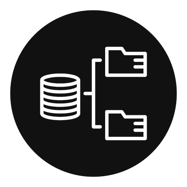 Imagen vectorial de icono de almacenamiento de datos Puede utilizarse para el cumplimiento y la regulación