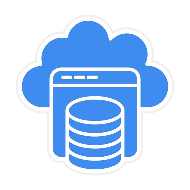 Imagen vectorial de icono de almacenamiento en la nube Se puede utilizar para la computación en la nube