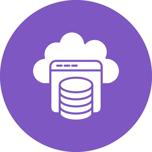 Imagen vectorial de icono de almacenamiento en la nube Se puede utilizar para la computación en la nube