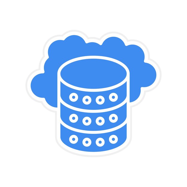 La imagen vectorial del icono de almacenamiento en la nube se puede utilizar para la inteligencia artificial
