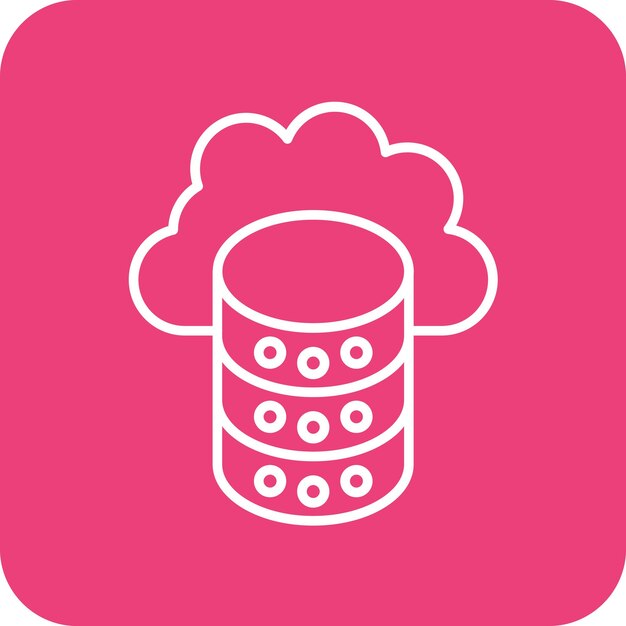 Imagen vectorial de icono de almacenamiento en la nube Se puede utilizar para el marketing web