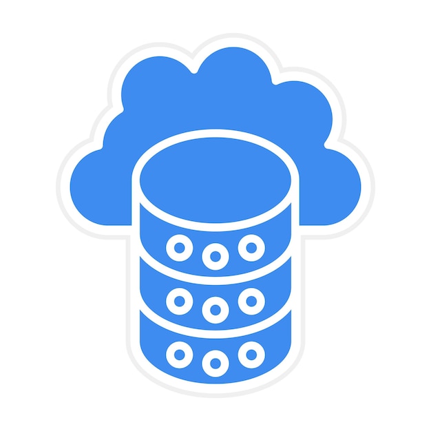 Imagen vectorial de icono de almacenamiento en la nube Se puede utilizar para el marketing web