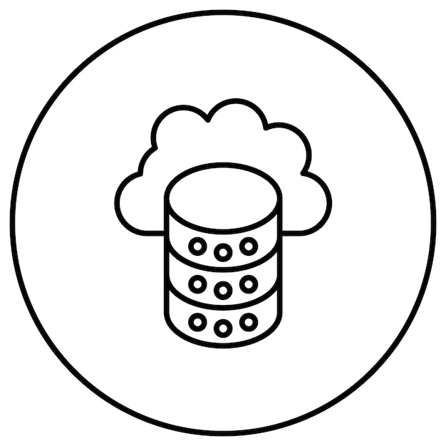 Imagen vectorial de icono de almacenamiento en la nube Se puede utilizar para el marketing web