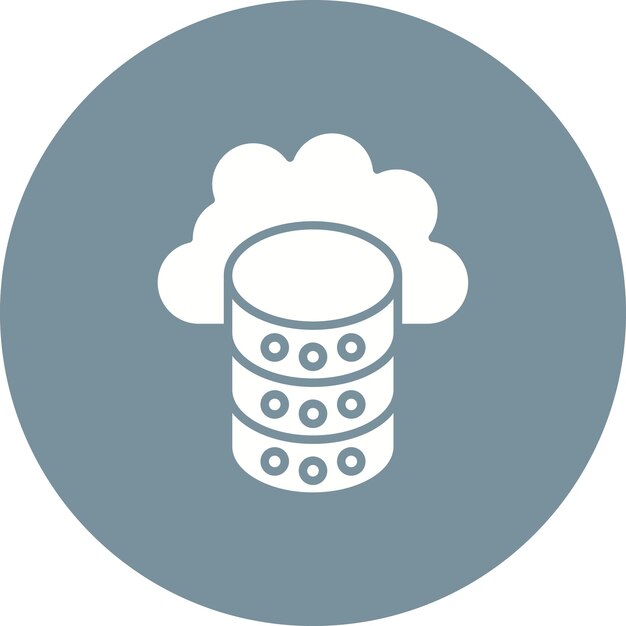 Imagen vectorial de icono de almacenamiento en la nube Se puede utilizar para el marketing web