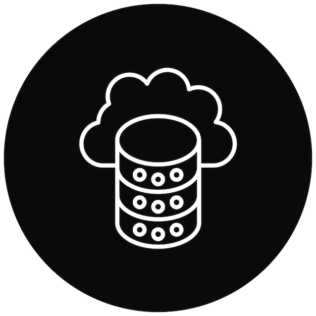 Imagen vectorial de icono de almacenamiento en la nube Se puede utilizar para el marketing web