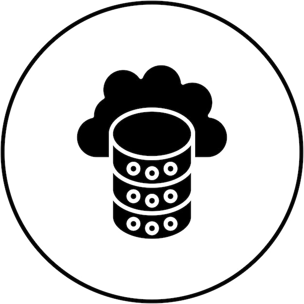 Imagen vectorial de icono de almacenamiento en la nube Se puede utilizar para el marketing web
