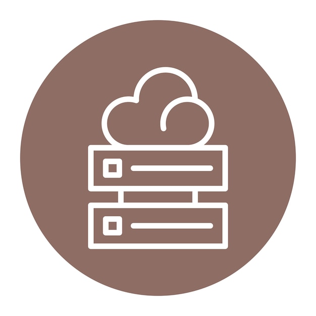 Imagen vectorial de icono de almacenamiento en la nube Se puede utilizar para nuevos medios