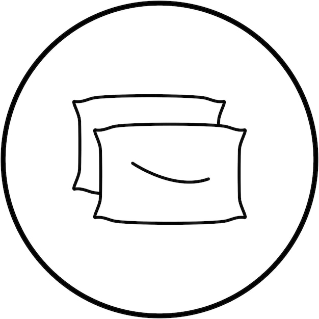 La imagen vectorial del icono de la almohada se puede utilizar para el interior