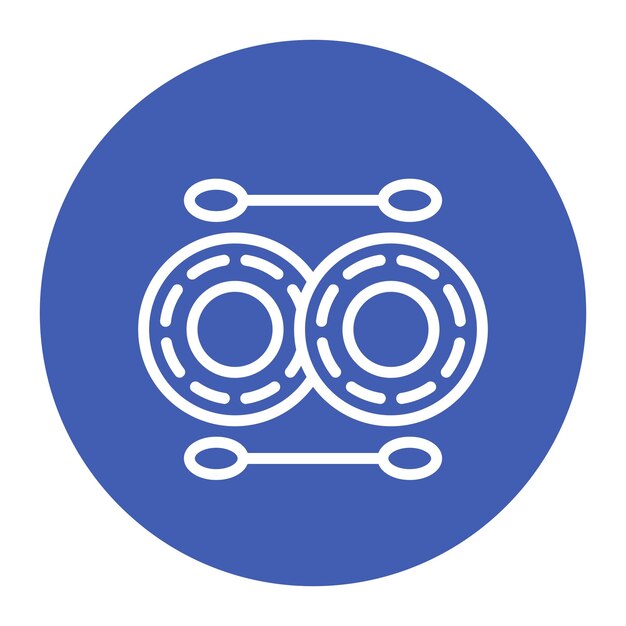 Imagen vectorial del icono de las almohadillas de algodón Se puede utilizar para la cosmetología