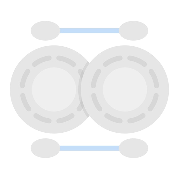 Imagen vectorial del icono de las almohadillas de algodón Se puede utilizar para la cosmetología