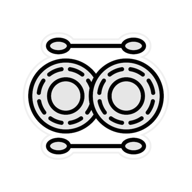 Imagen vectorial del icono de las almohadillas de algodón Se puede utilizar para la cosmetología