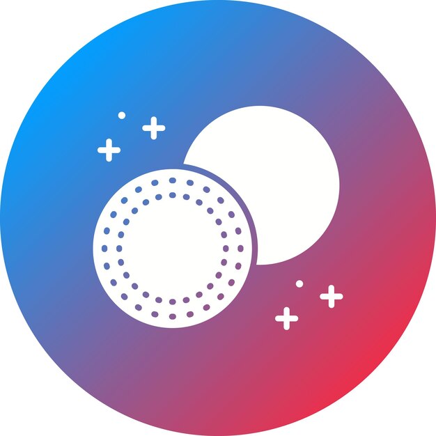 Imagen vectorial del icono de las almohadillas de algodón Se puede utilizar para el cuidado de la piel