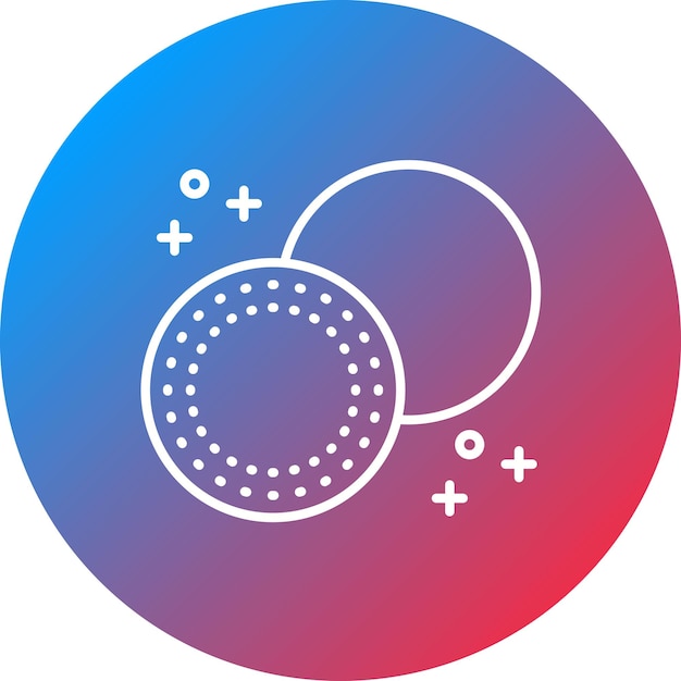 Imagen vectorial del icono de las almohadillas de algodón Se puede utilizar para el cuidado de la piel