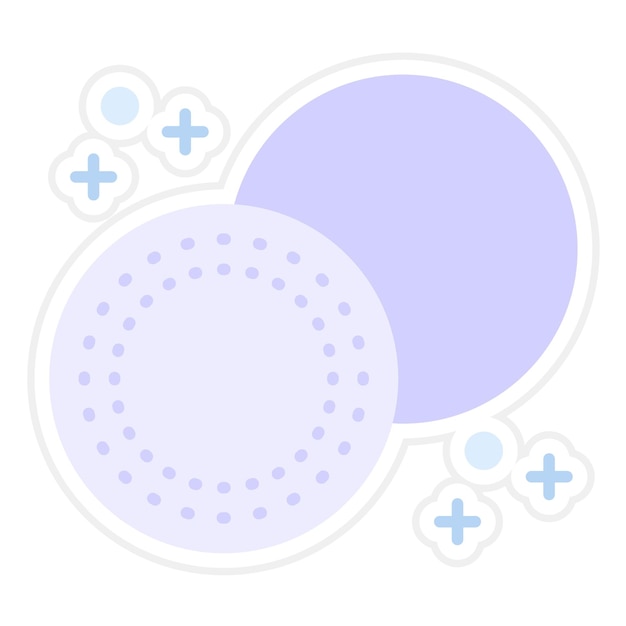 Imagen vectorial del icono de las almohadillas de algodón Se puede utilizar para el cuidado de la piel