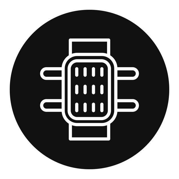Imagen vectorial del icono de las almohadillas de codo Se puede usar para voleibol