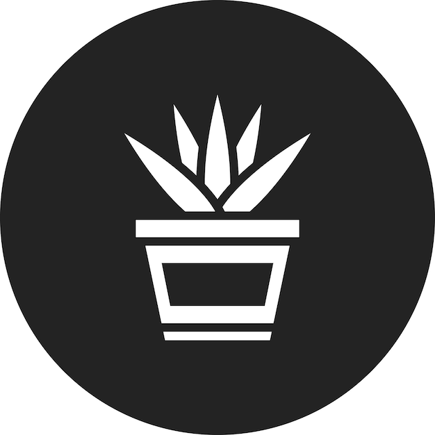 Imagen vectorial del icono de Aloe Vera Se puede usar para quemaduras de la piel