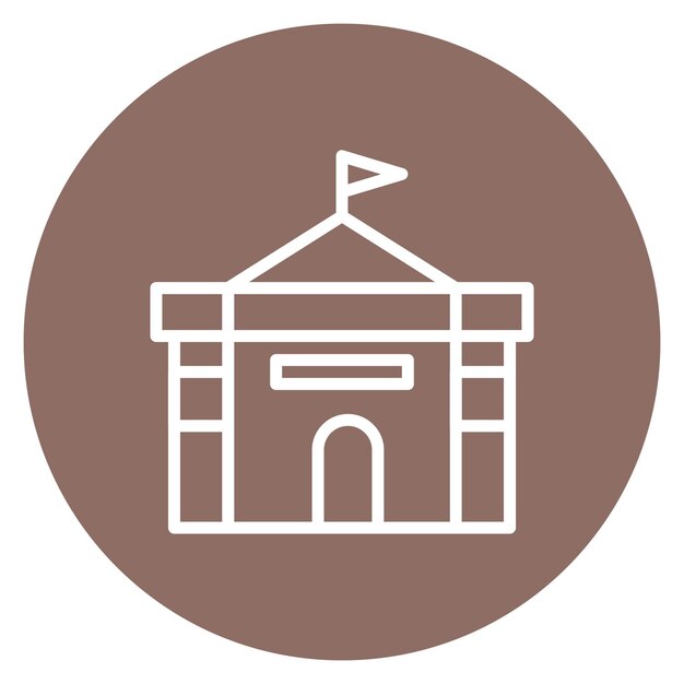 Imagen vectorial de icono de alojamiento local Se puede usar para Golf