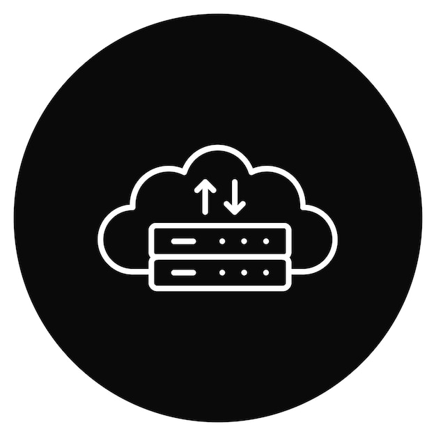 Imagen vectorial de icono de alojamiento Se puede utilizar para el servicio de marketing en Internet