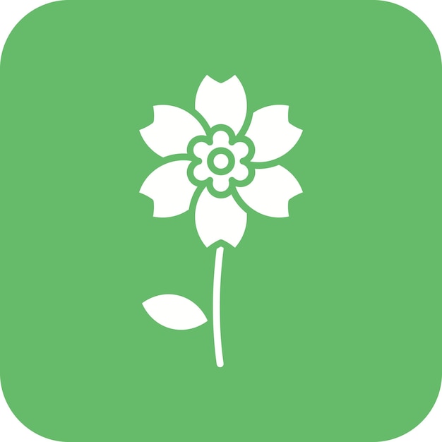 Imagen vectorial de icono Alpine Forget Me Not Se puede usar para flores