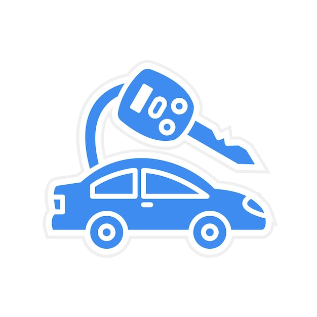 Imagen vectorial del icono de alquiler de automóviles Se puede usar para viajes