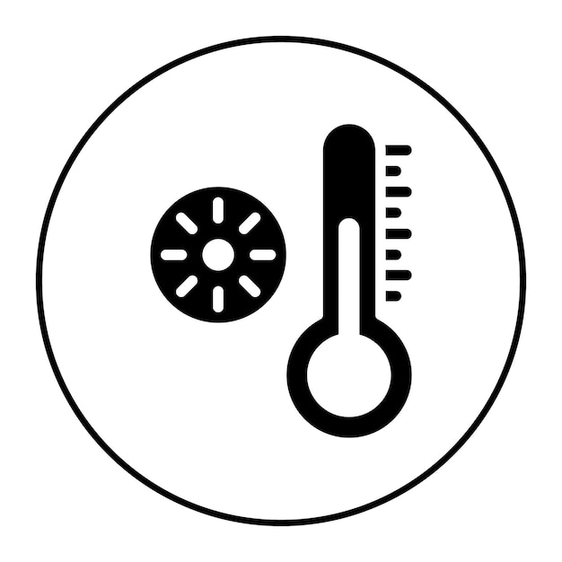 Imagen vectorial del icono de alta temperatura Se puede utilizar para Beach Resort