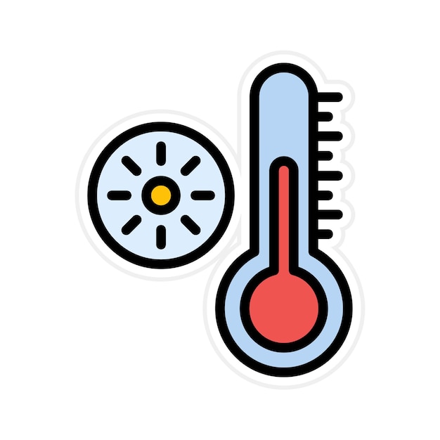 Imagen vectorial del icono de alta temperatura Se puede utilizar para Beach Resort