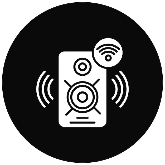 La imagen vectorial del icono del altavoz inteligente se puede utilizar para la tecnología