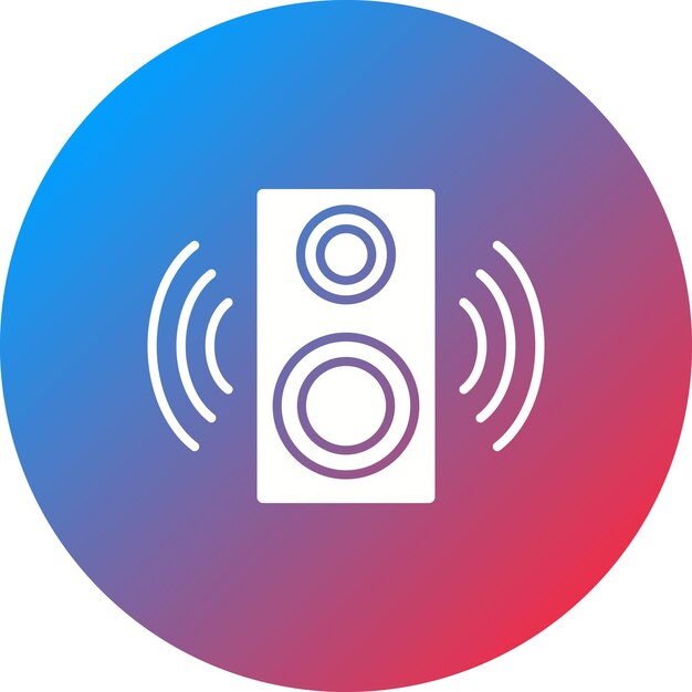 La imagen vectorial del icono del altavoz se puede utilizar para la producción de video