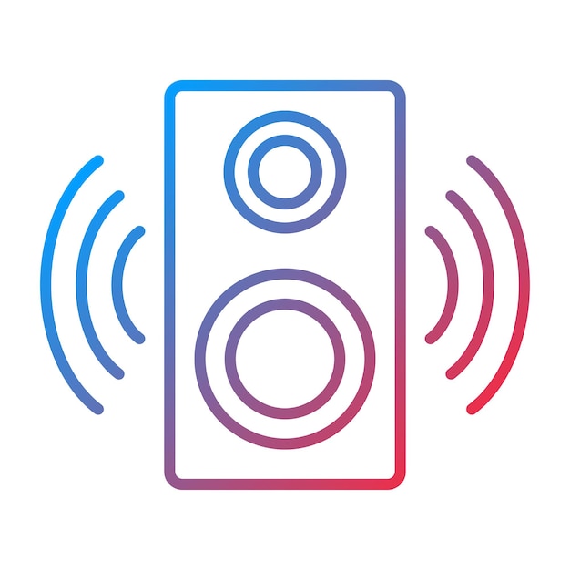 La imagen vectorial del icono del altavoz se puede utilizar para la producción de video
