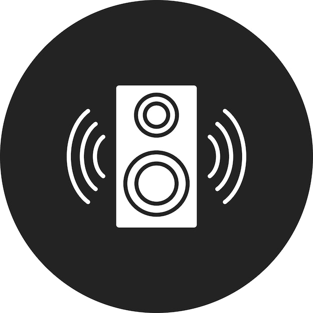 La imagen vectorial del icono del altavoz se puede utilizar para la producción de video
