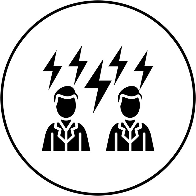 Imagen vectorial del icono de altercación Se puede utilizar para Recursos Humanos