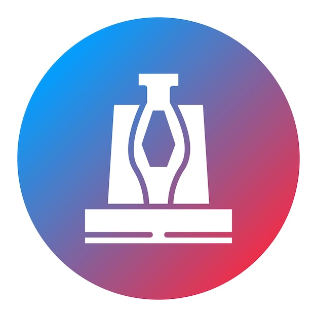 Imagen vectorial del icono del alto horno Se puede utilizar para la metalurgia