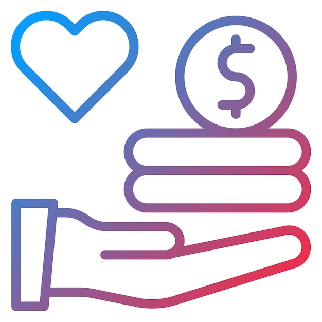 Imagen vectorial del icono del altruismo Se puede utilizar para los valores básicos
