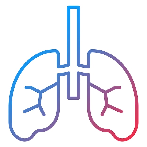 Imagen vectorial del icono de los alveolos Puede utilizarse para la anatomía humana