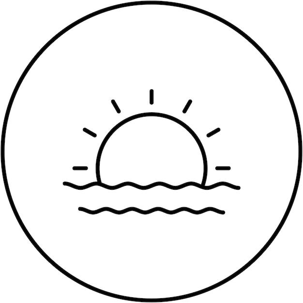 Imagen vectorial del ícono del amanecer Se puede usar para el Ramadán