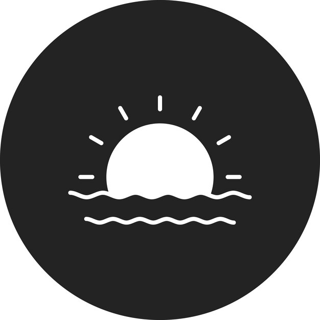 Imagen vectorial del ícono del amanecer Se puede usar para el Ramadán