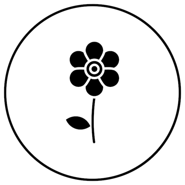 Imagen vectorial del icono de la amapola Se puede utilizar para las flores