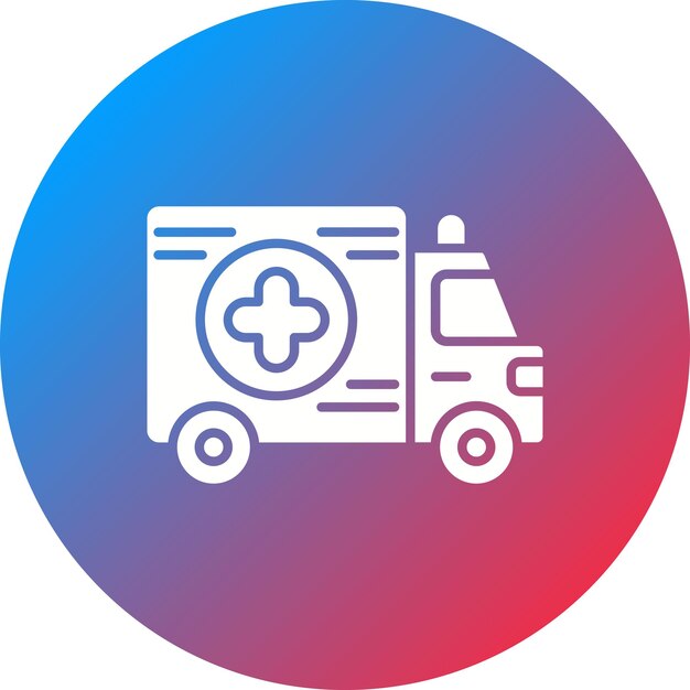 Imagen vectorial del icono de la ambulancia Se puede usar para Auto Racing