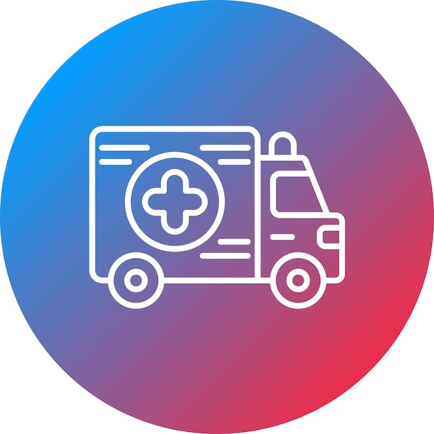 Imagen vectorial del icono de la ambulancia Se puede usar para Auto Racing