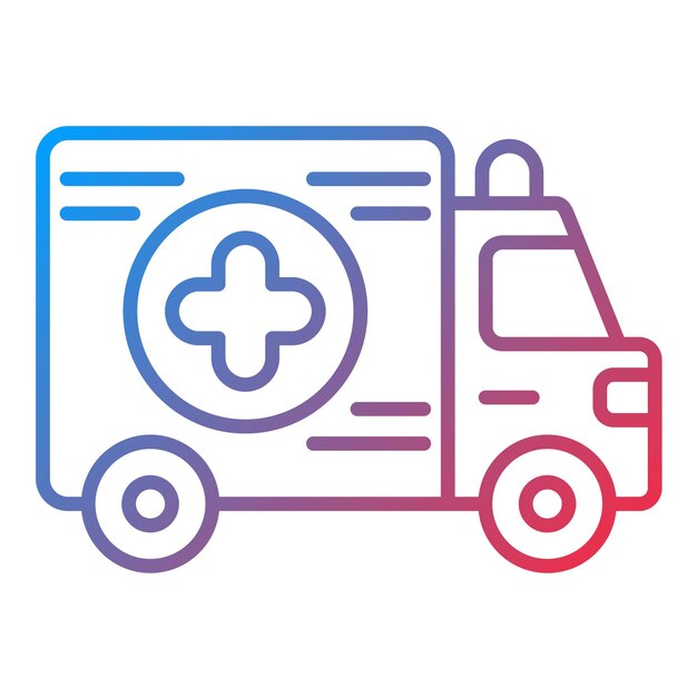 Imagen vectorial del icono de la ambulancia Se puede usar para Auto Racing