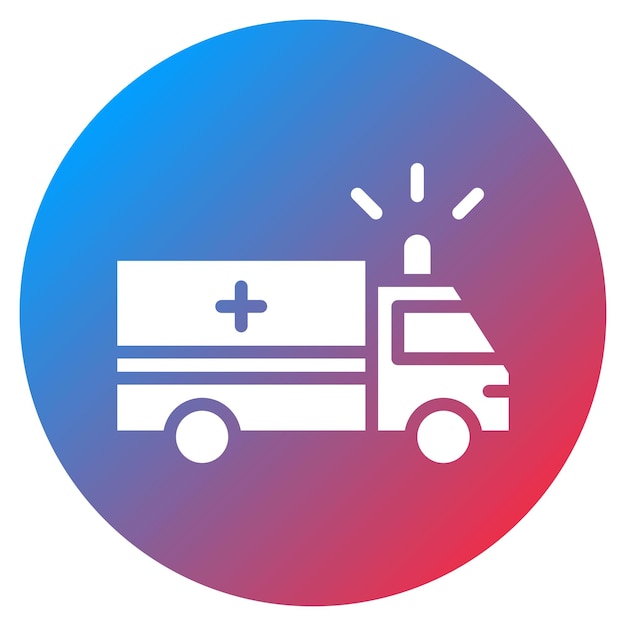 Imagen vectorial del icono de la ambulancia Se puede utilizar para el bienestar físico
