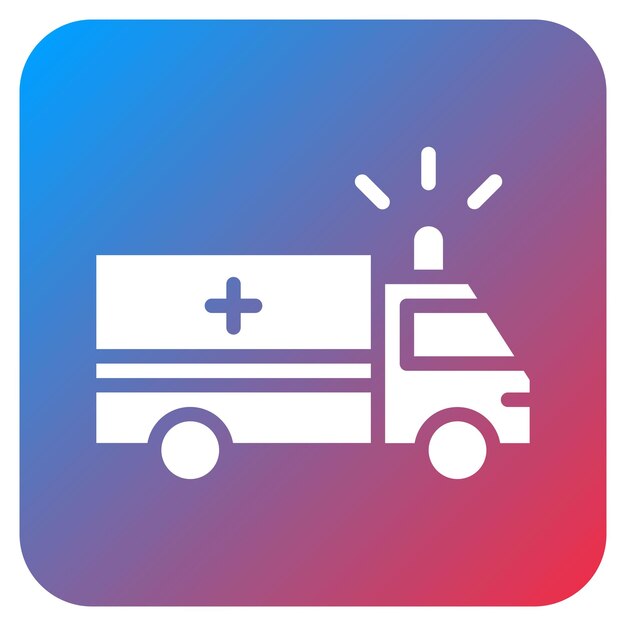 Imagen vectorial del icono de la ambulancia Se puede utilizar para el bienestar físico