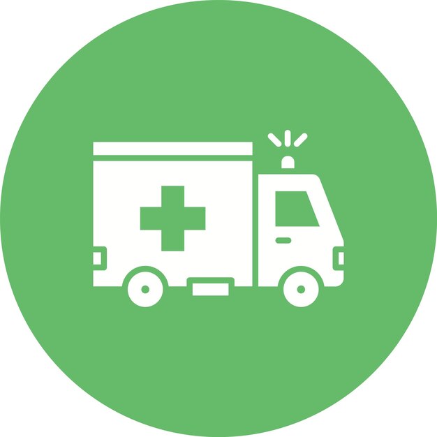 Imagen vectorial del icono de la ambulancia Se puede utilizar para los elementos de la ciudad