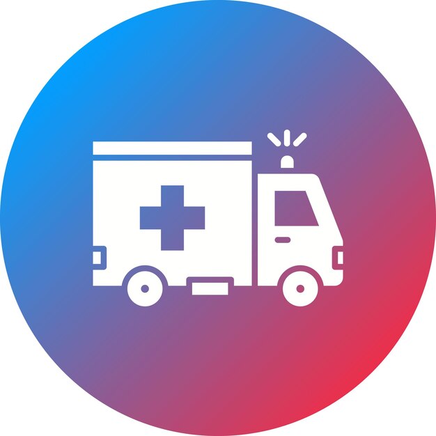 Imagen vectorial del icono de la ambulancia Se puede utilizar para los elementos de la ciudad