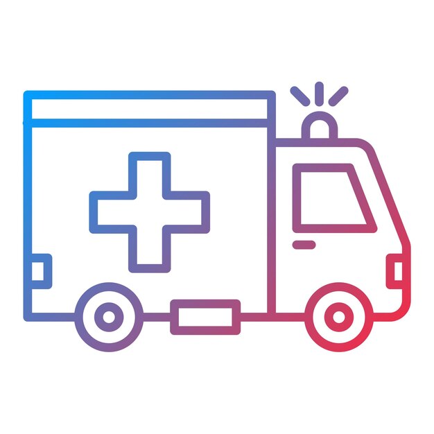 Imagen vectorial del icono de la ambulancia Se puede utilizar para los elementos de la ciudad