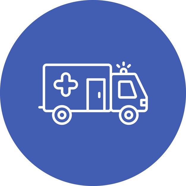 Imagen vectorial del icono de la ambulancia Se puede utilizar para la medicina