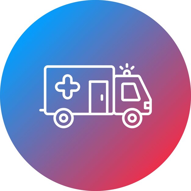 Imagen vectorial del icono de la ambulancia Se puede utilizar para la medicina