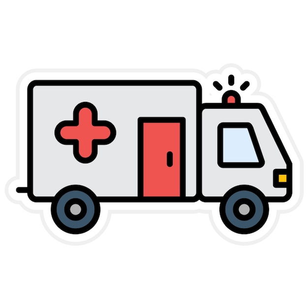 Imagen vectorial del icono de la ambulancia Se puede utilizar para la medicina
