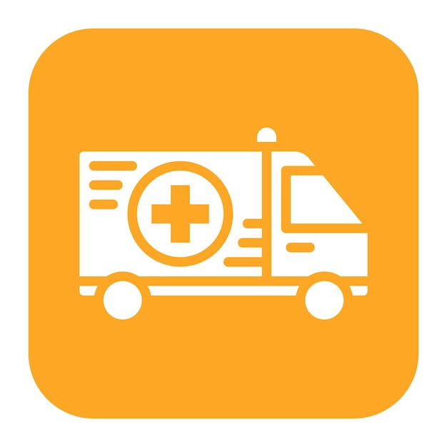 Imagen vectorial del icono de la ambulancia Se puede utilizar para los servicios públicos